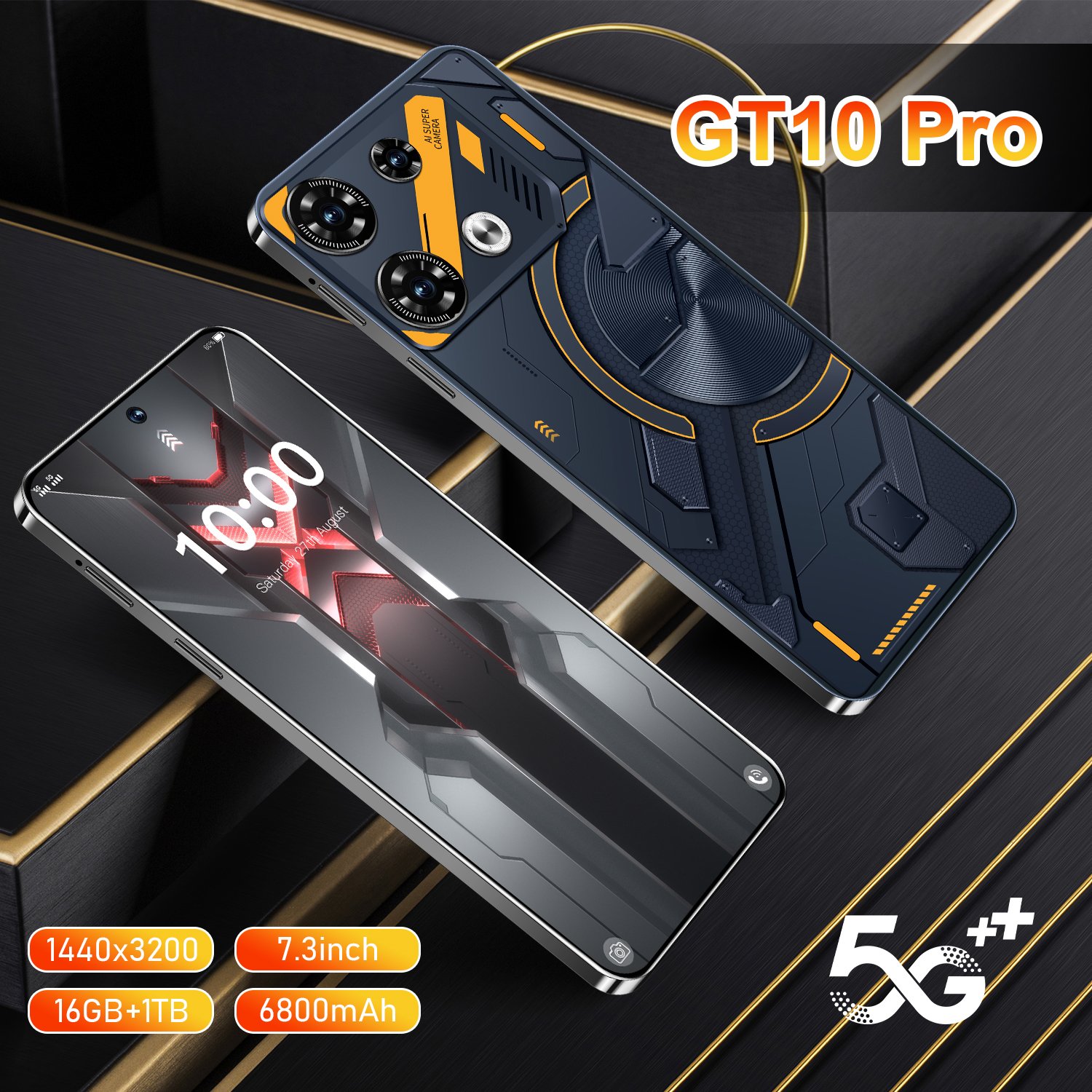 New Coming GT10 Pro Android Phones 6.53 Inch Big Screen 3G 2GB+16GB Dual Sim Mobile Phones